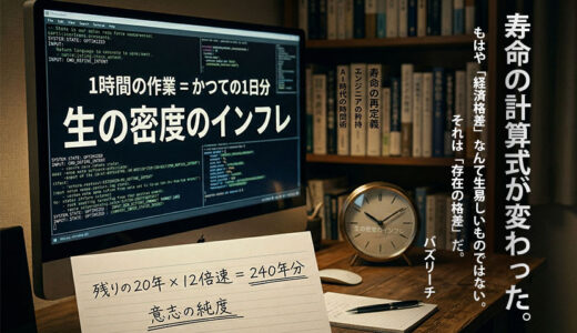 寿命の計算式が変わった。AI共生時代、もう昔の定規は当てはまらない。